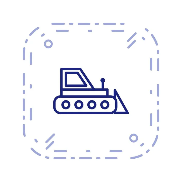 Ilustración Bulldozer Icon — Foto de Stock