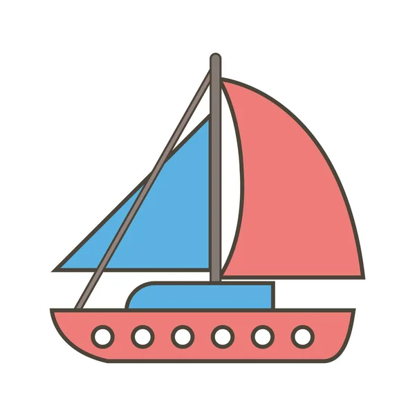 Illusztráció Yacht ikon — Stock Fotó