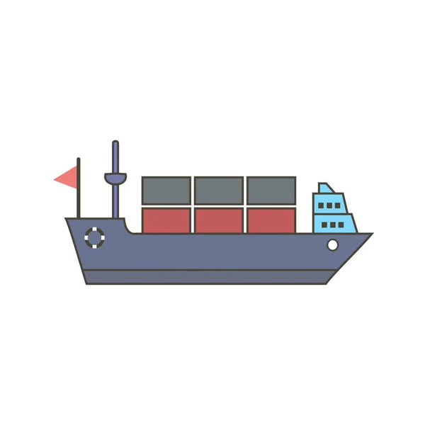 Illustration fartygs ikon — Stockfoto