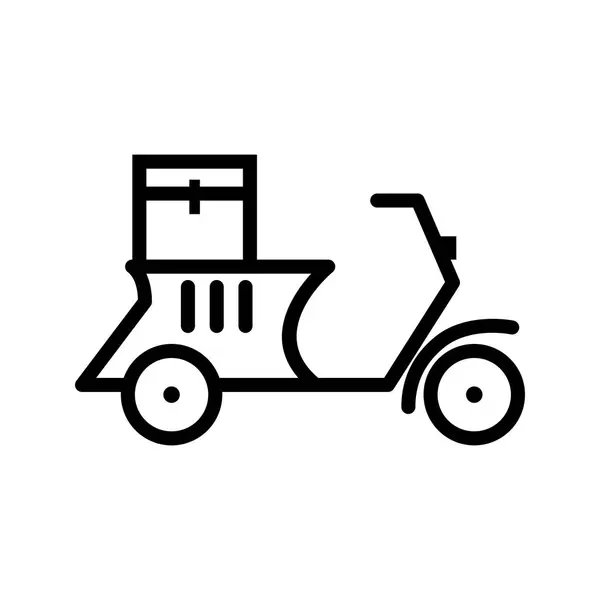 Ilustrace-ikona dodávky na motocyklu — Stock fotografie