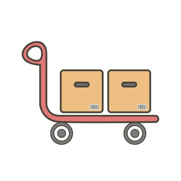 Illustratie trolley icoon — Stockfoto