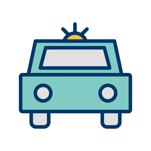 Illustratie politie auto pictogram — Stockfoto