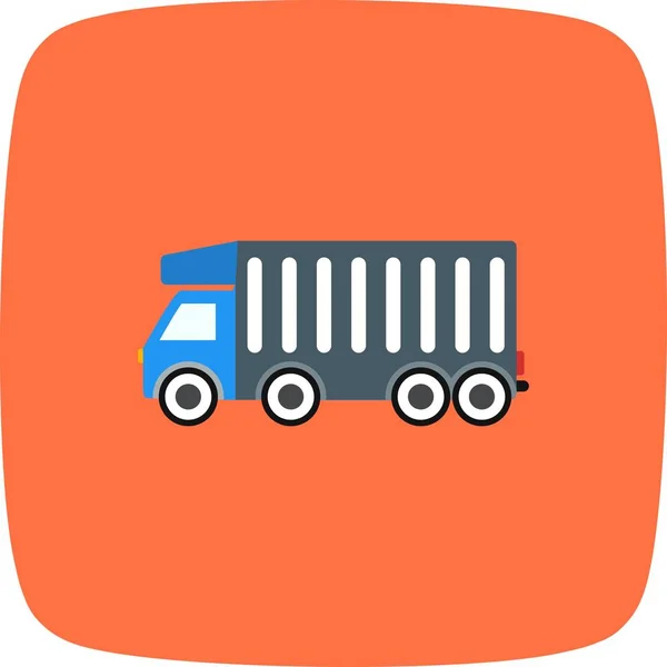 Ilustracja Wywrotka ikona ciężarówki — Zdjęcie stockowe