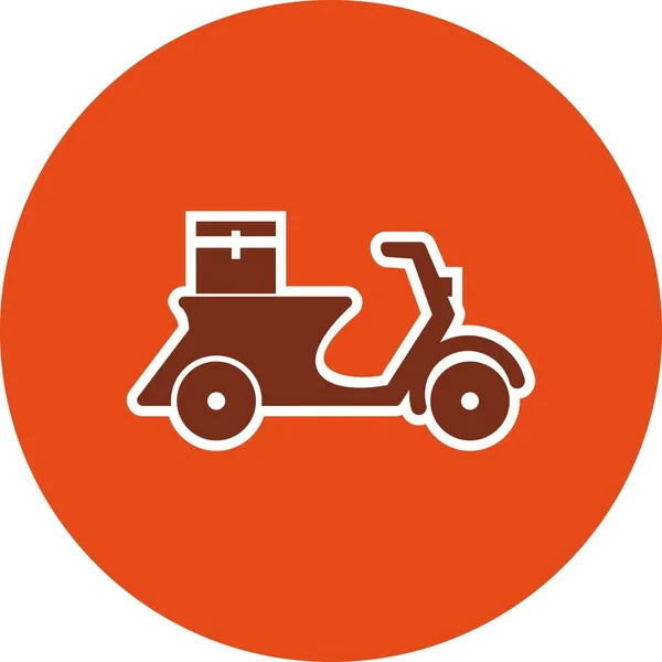 Illustration Delivery Motorbike Icon — Stock Photo, Image