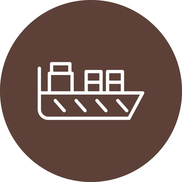 Illusztrációs hajó ikonja — Stock Fotó
