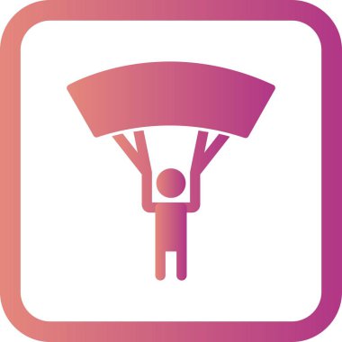 İllüstrasyon Paraşütçü Simgesi