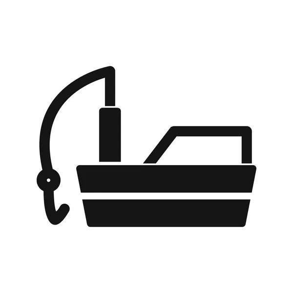 Illustratie vissersboot pictogram — Stockfoto