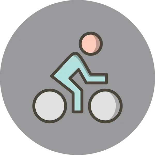 Ilustracja rowerzysta ikona — Zdjęcie stockowe
