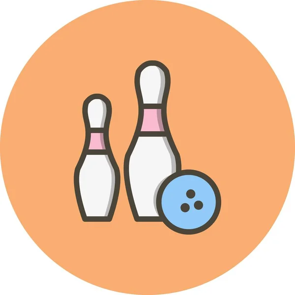 Illustration  Bowling Icon — Stock Photo, Image