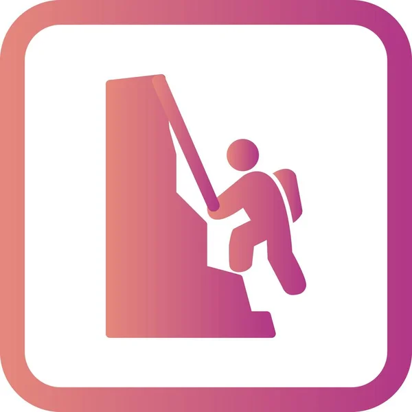 Ilustrace ikona lezení — Stock fotografie