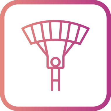 İllüstrasyon Paraşütçü Simgesi