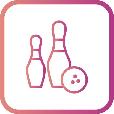 İllüstrasyon Bowling Simgesi