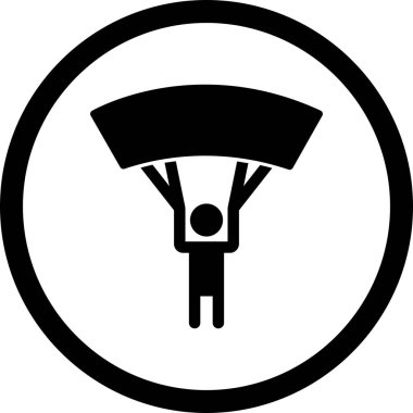 İllüstrasyon Paraşütçü Simgesi