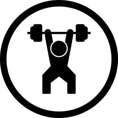 İllüstrasyon Vektör Halter Simgesi