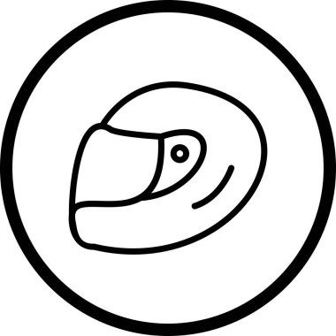 İllüstrasyon Yarış Kask Simgesi