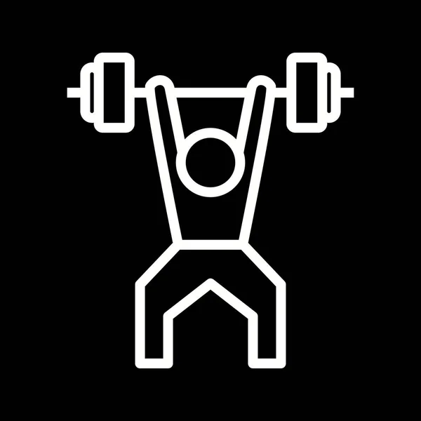 Illustration  Vector Weightlifting Icon — Stock Photo, Image