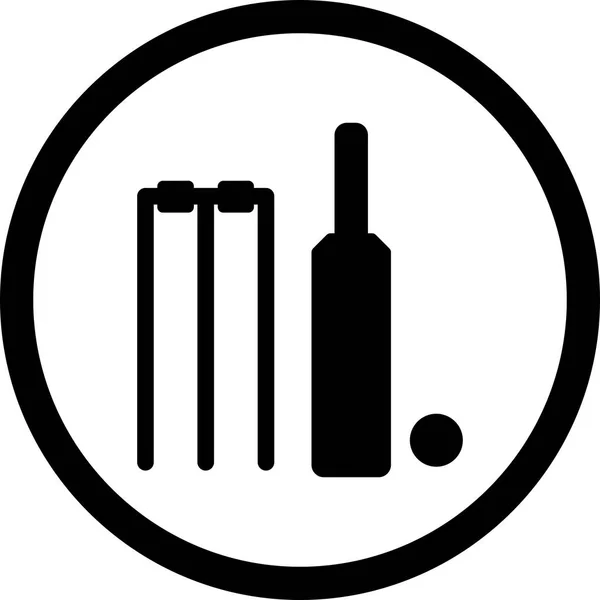 Illusztrációs krikett ikon — Stock Fotó