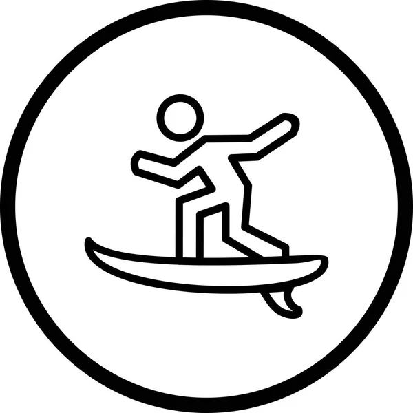Ilustracja ikona Surf — Zdjęcie stockowe