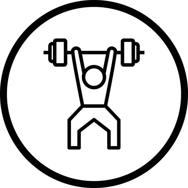 Illustration  Vector Weightlifting Icon — Stock Photo, Image