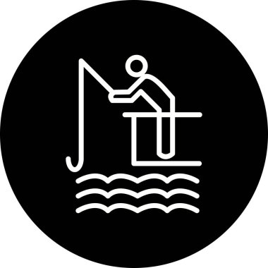 İllüstrasyon Balıkçılık Simgesi