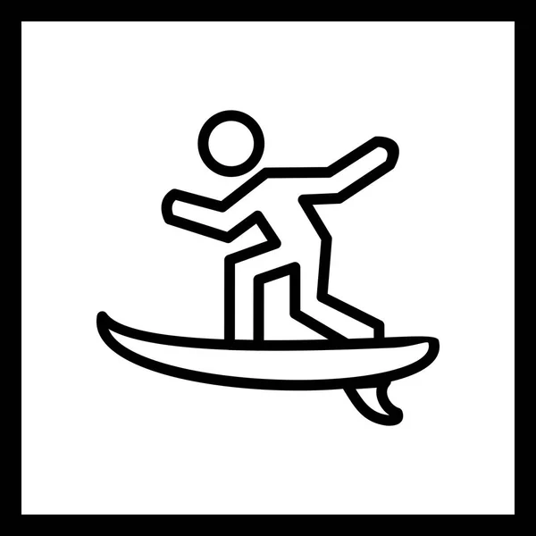 Ilustracja ikona Surf — Zdjęcie stockowe