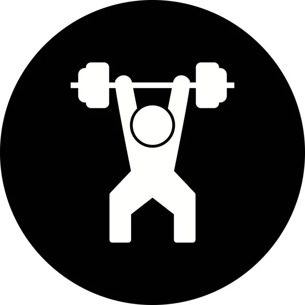 Illustration  Vector Weightlifting Icon — Stock Photo, Image