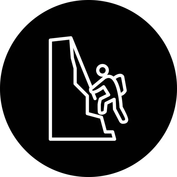 Ícone de escalada de ilustração — Fotografia de Stock