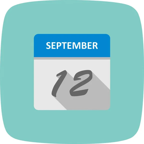 12 settembre Data su un Calendario Unico Giorno — Foto Stock