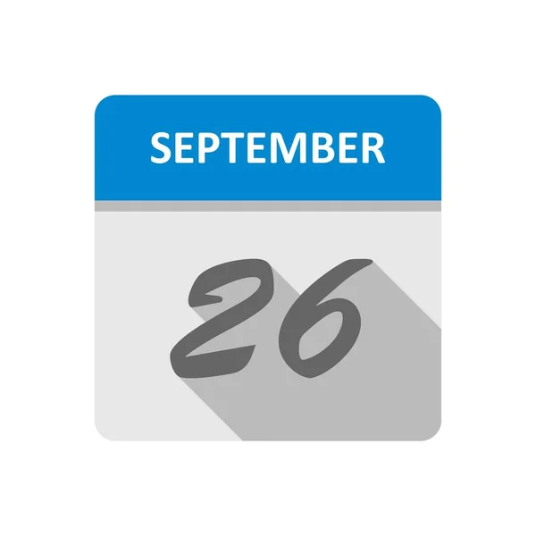 September 26th Date on a Single Day Calendar — Stock Photo, Image