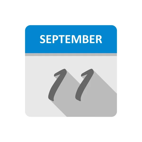 11. září datum v kalendáři jednoho dne — Stock fotografie