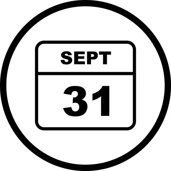 31 сентября Дата в календаре одного дня — стоковое фото