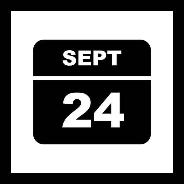 9 月 24 日の単日カレンダーの日付 — ストック写真