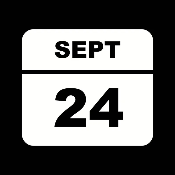 9 月 24 日の単日カレンダーの日付 — ストック写真