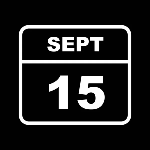 Datum 15. září v kalendáři jednoho dne — Stock fotografie