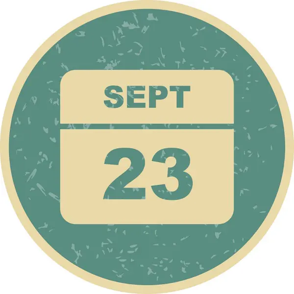 September 23rd Date on a Single Day Calendar — Stock Photo, Image