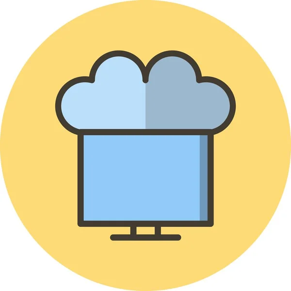 Ilustración conectada al icono de la nube — Foto de Stock