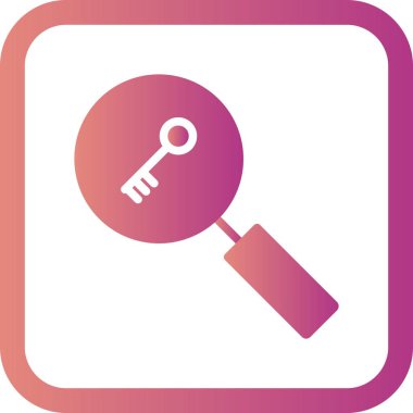 İllüstrasyon Anahtar Kelime Arama Simgesi