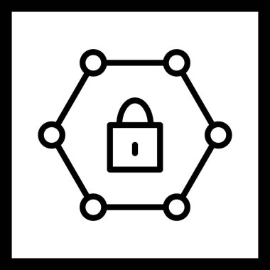 İllüstrasyon Korumalı Ağ Simgesi