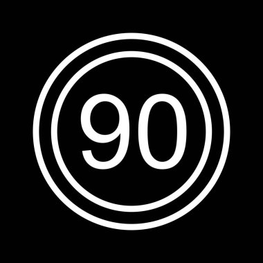 İllüstrasyon Hız sınırı 90 Simge