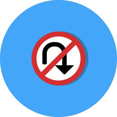 İllüstrasyon No U-turn Simgesi