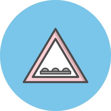 İllüstrasyon Un-even yol Simgesi