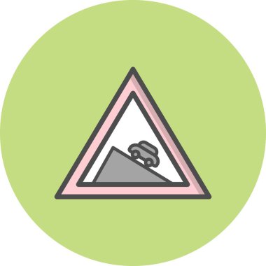 İllüstrasyon Tehlikeli iniş Simgesi