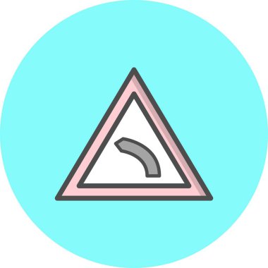 İllüstrasyon Sol büküm Simgesi