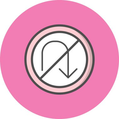 İllüstrasyon No U-turn Simgesi