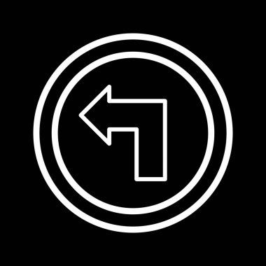 İllüstrasyon Sola Dön Simgesi