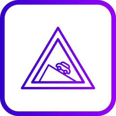 İllüstrasyon Tehlikeli iniş Simgesi