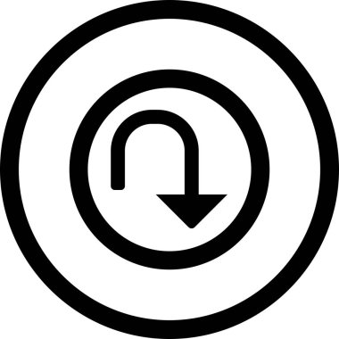 İllüstrasyon U dönüşü Simgesi