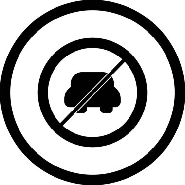 İllüstrasyon Motorlu araç simgesi için giriş yok