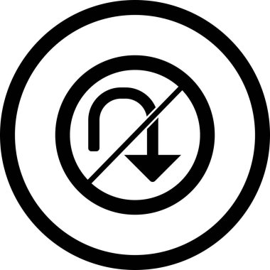 İllüstrasyon No U-turn Simgesi