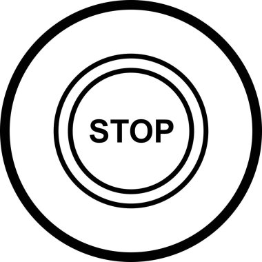 İllüstrasyon Dur Simgesi